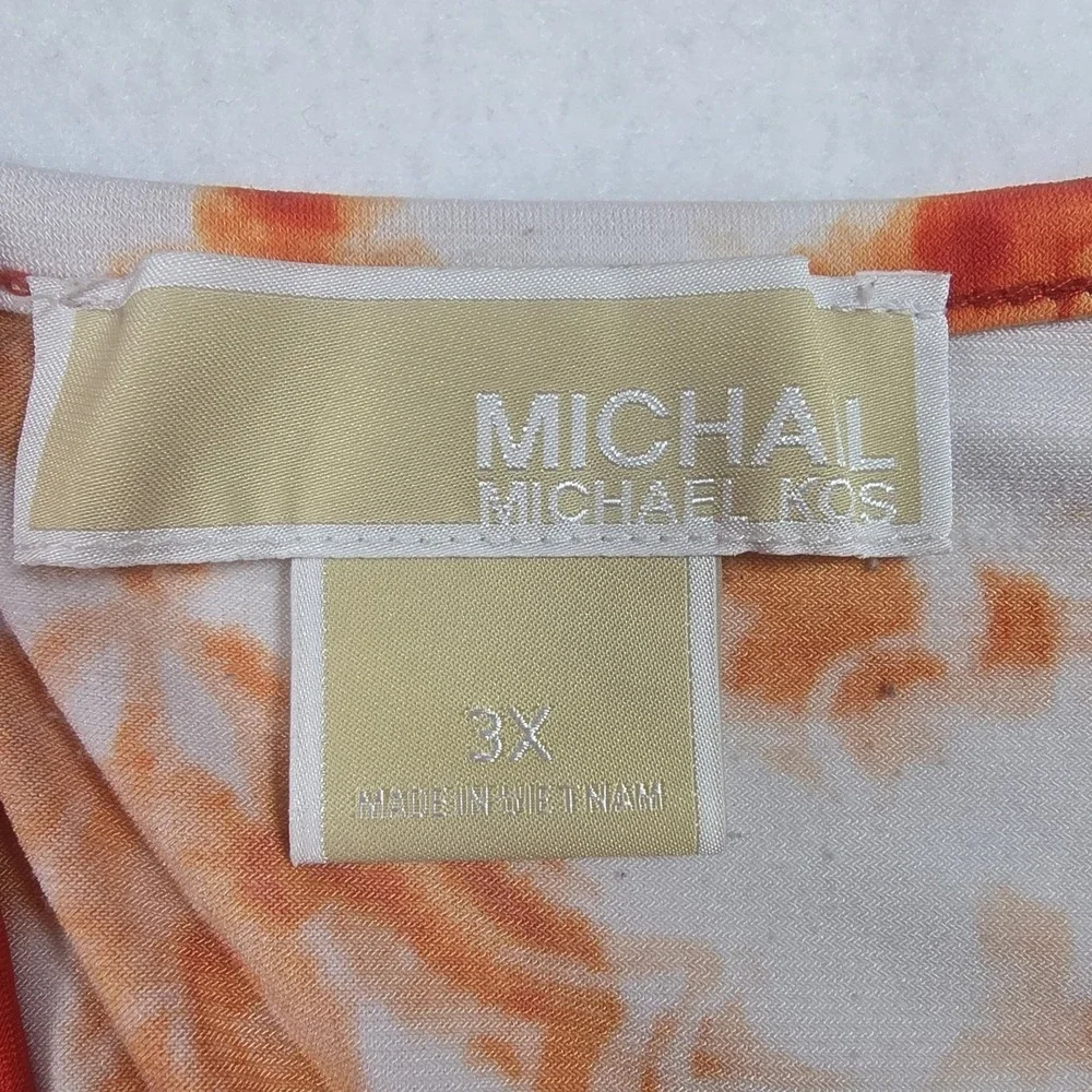 Michael Kors Flare Midi Dress Womens Plus Size 3x Dopamine Beach Vacation Resort